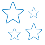 four blue stars